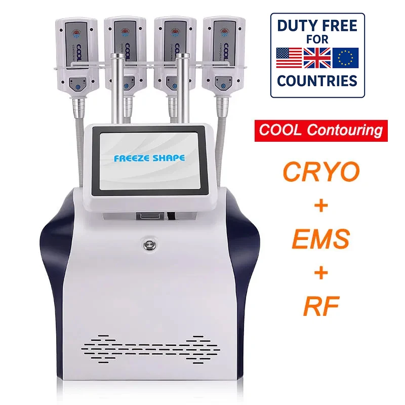 آلة تشكيل الجسم من كريوسكين EMS، RF وجهاز التخسيس لتجميد الدهون بالتبريد لعيادات التجميل ومراكز السبا