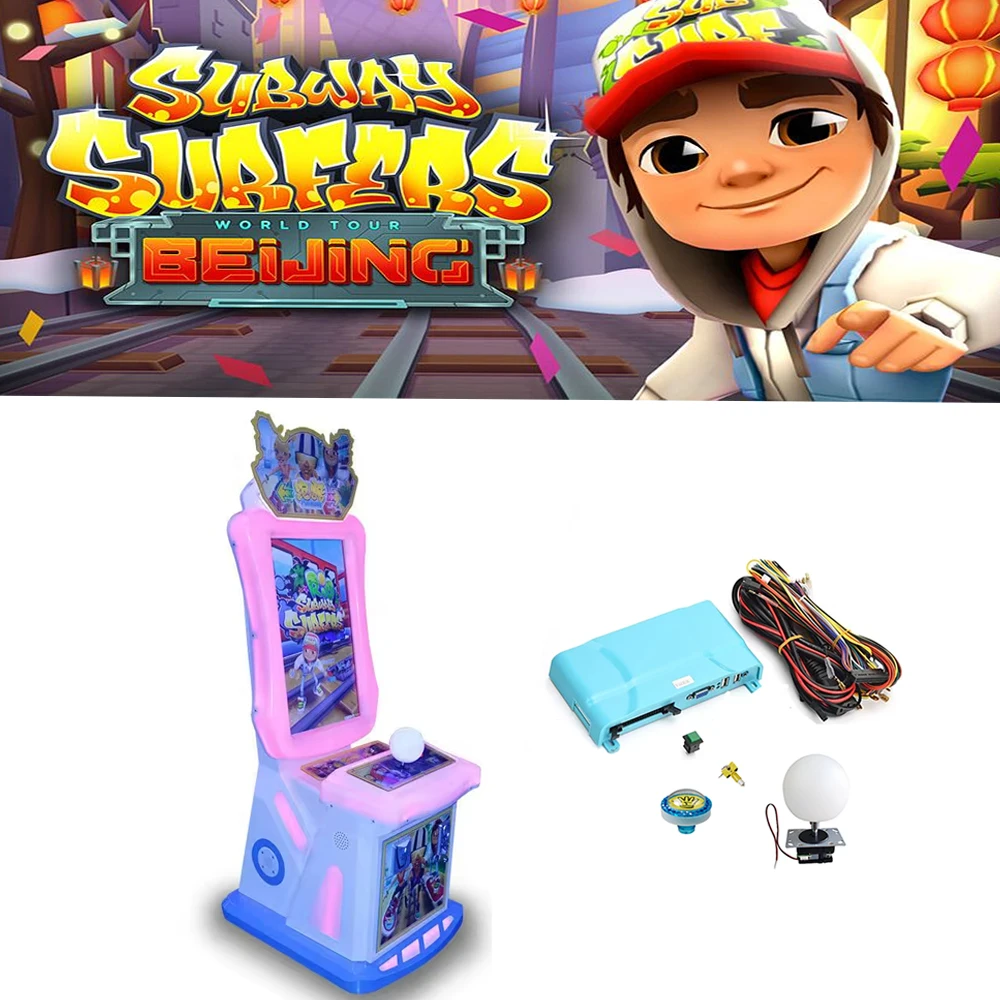 

Arcade Video Game Subway Parkour Temple Run Kit 4 in 1 Board With Palm Button Vertical Screen Simulator Machine