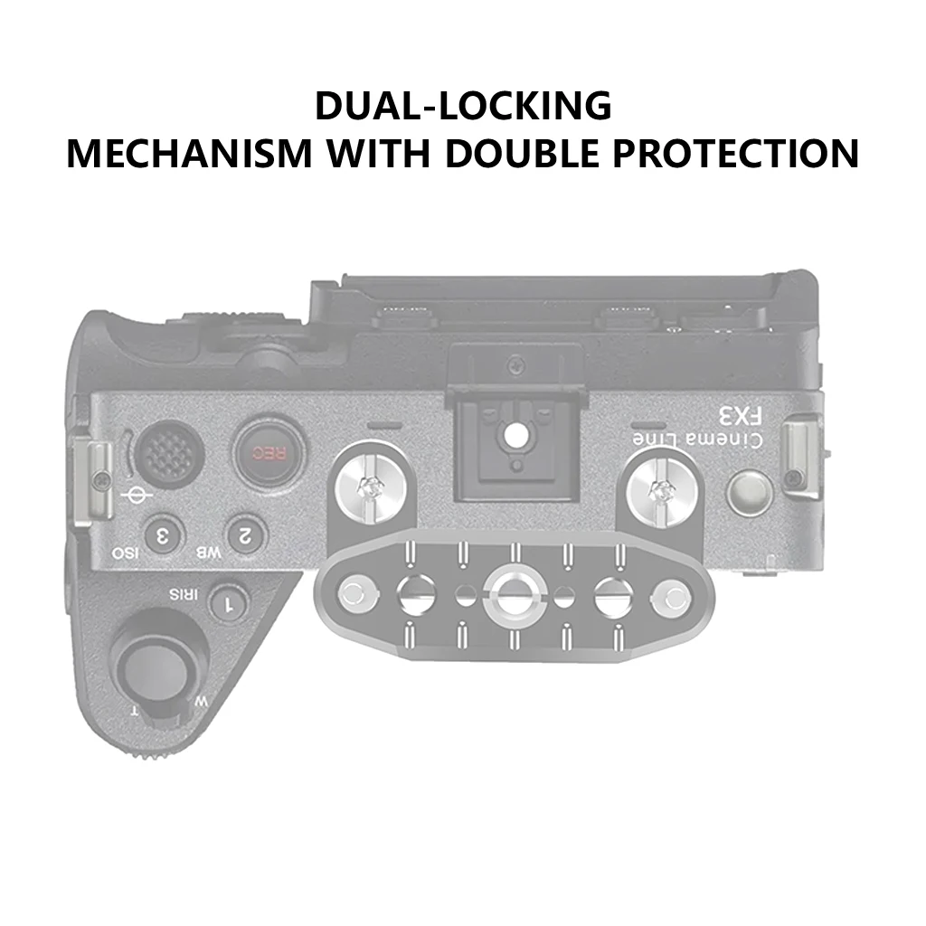 Für Sony FX3/FX30 NATO Rail Top Expansion Platte DSLR Kameras Käfig Montage Halterung Schiebe Bar Schnell Release System – Detail 3