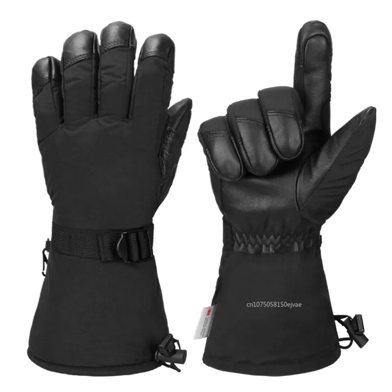 Зимние толстые теплые перчатки для катания на лыжах на открытом воздухе, термоперчатки с пятью пальцами, теплые перчатки для катания на лыжах/ альпинизме/туристизма/велосипеда