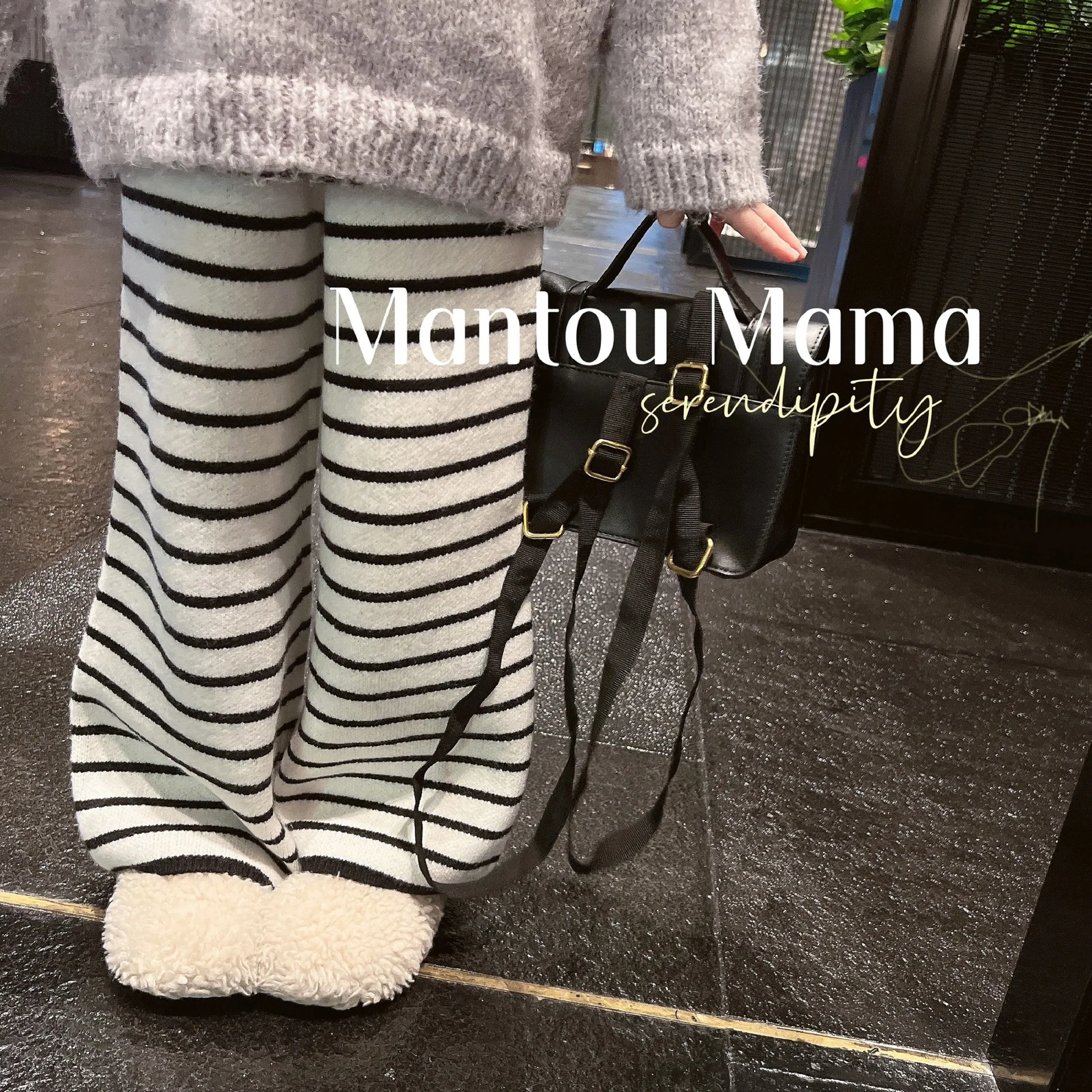 

Girls' 2024 Autumn New Style Hanging Warm Striped Straight Leg Casual Pants Korean Version Fashionable and Versatile