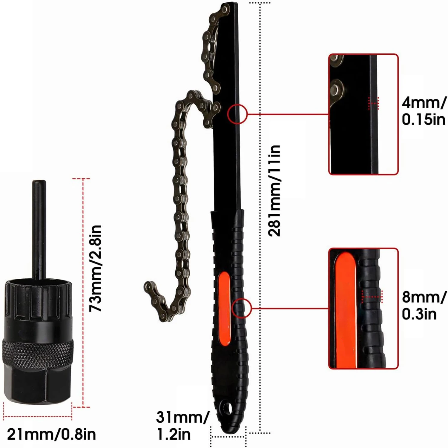 Highly Reliable, Efficient, and Durable Bike Chain Repair Kit for 7-12 Speeds - Includes Dependable Sprocket Removal Tool, Conve