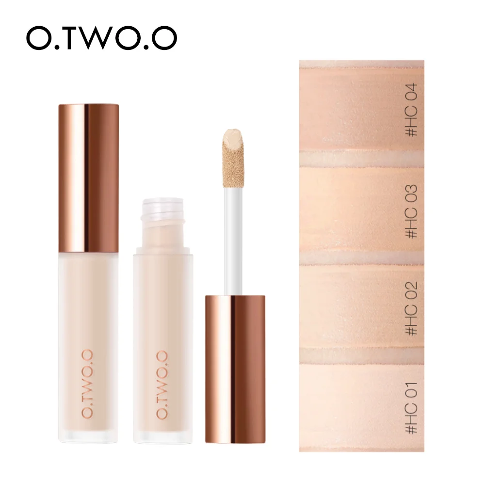 O.TWO.O 4pcs Liquid Concealer Cream Waterproof Full Coverage Concealer Face Flaws Scars Acne Cover Smooth Moisturizing Makeup