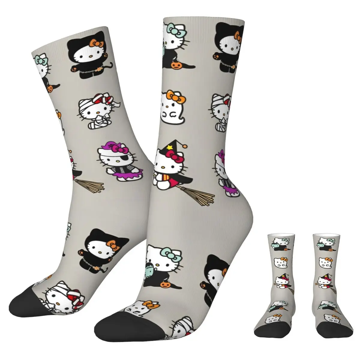 Ufficiale Hello Kitty Halloween Ghost Sock nuovi calzini da uomo maschili calzini sportivi da donna in poliestere pazzo primavera estate autunno