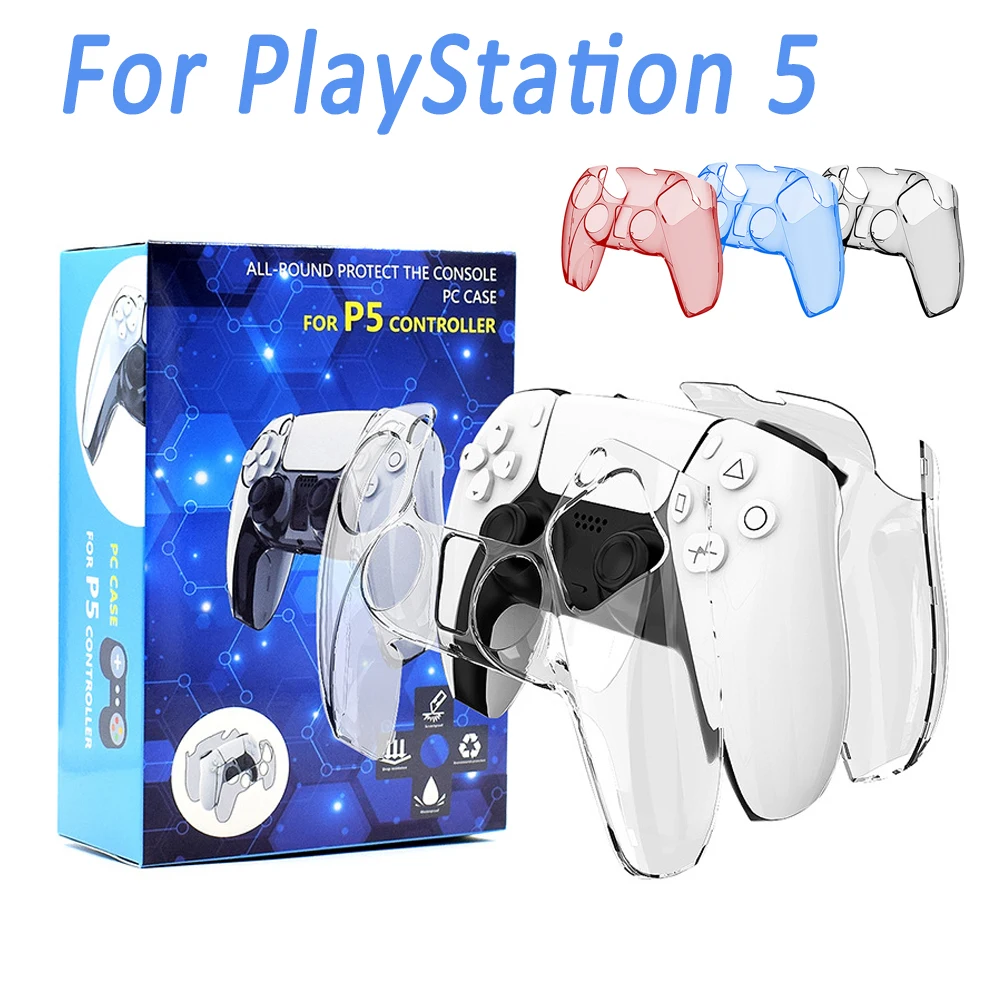 Klare Gehäuse abdeckung für ps5 Controller Dual Sense Schutzhülle schwereloses transparentes