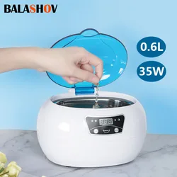 600ml Ultrasonic Cleaner 35W Ultrasonic Glasses Jewelry Cleaner Ultrasonic Cleaning Machine Ultrasound Washing Bath For Glasses