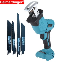 Heimerdinger 18V Lithium battery powered cordless brushless saber saw, cordless reciprocating saw with saw blades