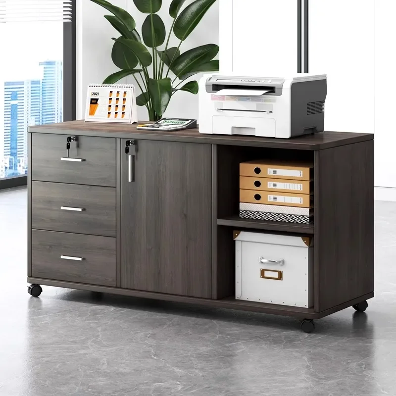 Wood Cabinet for Office Sturdy Construction Reliable Performance Modern Design Easy Assembly Space Saving Easy to Use