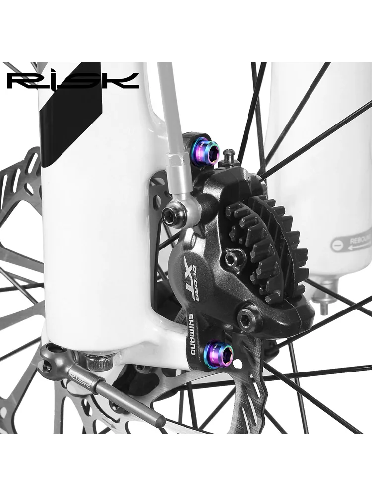 AliExpress NONE RISK Bicycle brake bolt M6x18 Titanium bicycle screws Bike brake caliper bolt fixing screws For Shimano XT XTR Brake caliper