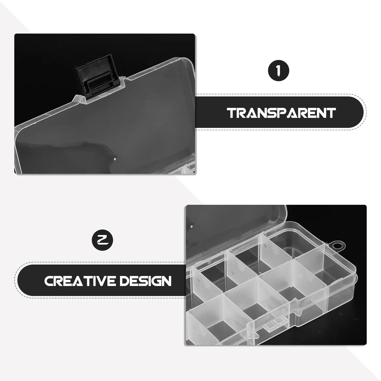 

4Pcs Nail Tips Storage Organizer Box Dirt Prevention Clean Desk Nail Art Lover Gift Choice for Anywhere Use Manicure Decor Box