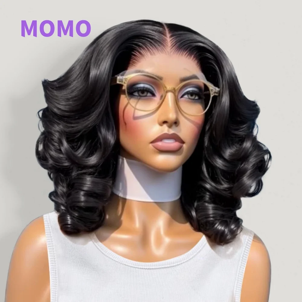 

Body Water Wave 250 Density Short Bob 13x4 Lace Frontal Wig For Women 4X4 Lace Front Human Hair Brazilian Virgin Black Bob Wigs