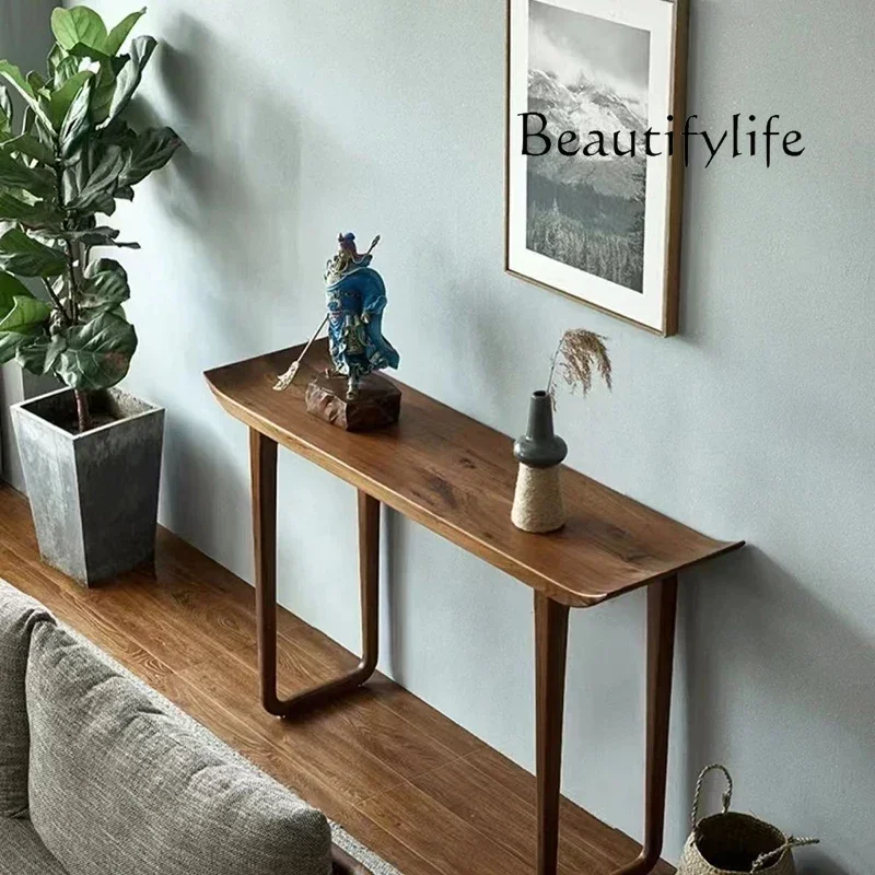 Pd BJ Mesa Mesa de entrada Vintage, mesa esquinera de madera creativa pequeña y estrecha, diseño moderno, Tavolino Entrada, muebles Living Roo