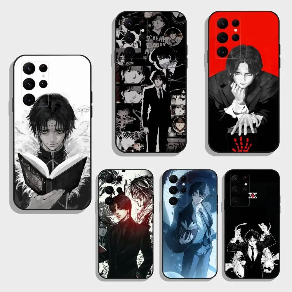 Funda de teléfono de dibujos animados K-Kuroro L-Lucilfer para Samsung S25, S24, S23, S22, S21, S20, Ultra, Plus, FE, funda suave negra