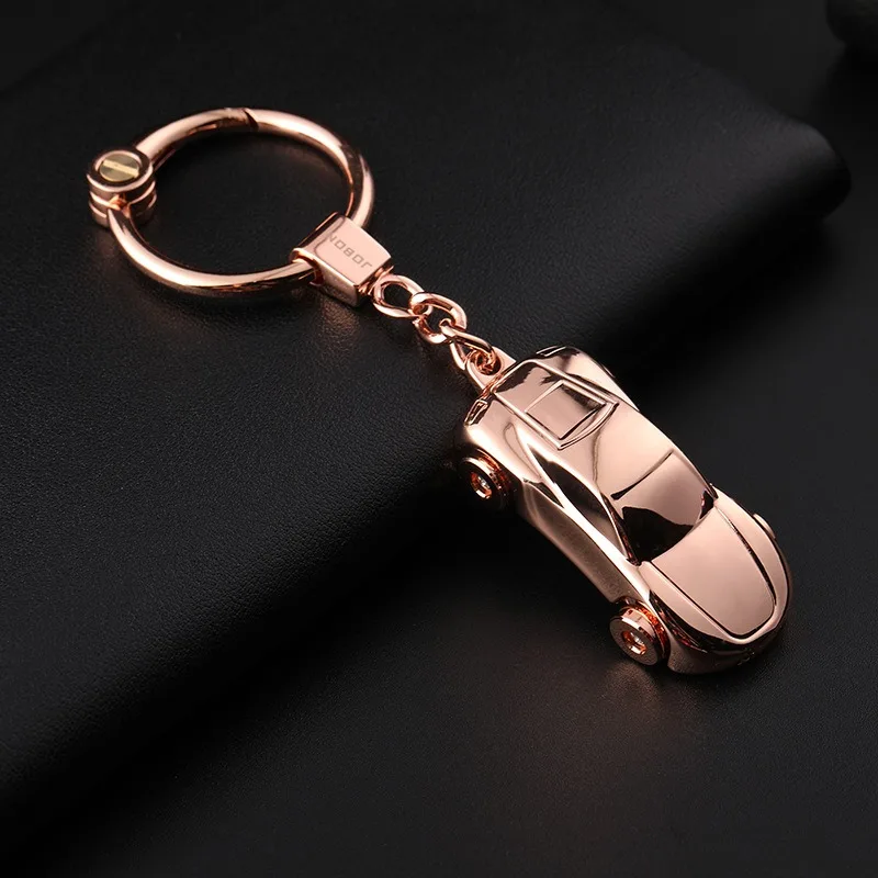 LED Light Supercar Keychain Creative Saloon Car Key Chain Fashion Gift Key Ring Pendant for Women\'s Backpack Men Car Key Holder