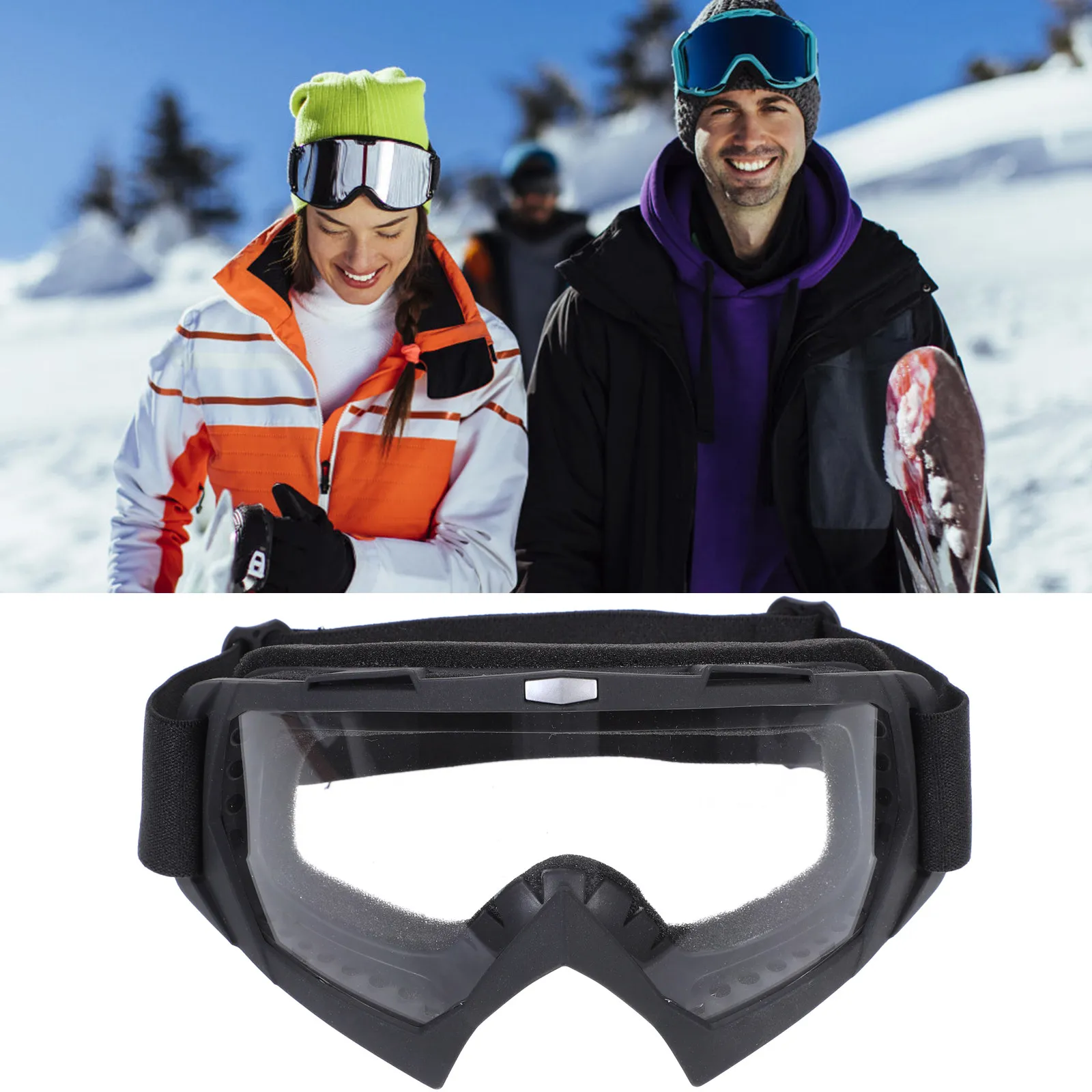 

1Pcs Premium Ski Goggles Wind-Proof Sand-Proof for Skiing Snowboarding Cycling Mountaineering Motorcycle Riding Outdoor Sports