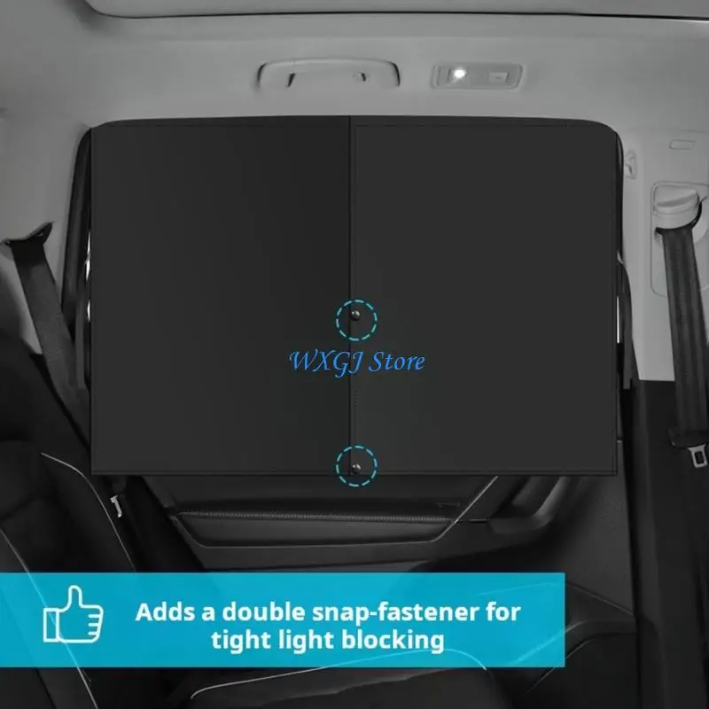 37JE Double Layer Mesh Sun Shade Multipurpose Auto Side Window Shade Net Suitable for Car Window Stays Secure Without Tools