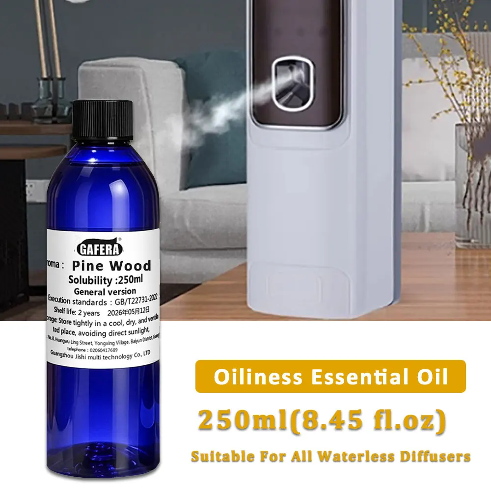 GAFERA 250ml (8.45 fl.oz) Pine Wood Hilton Essential Oils - For All Waterless Diffuser, Hotel Aroma Machine Replenishes Essence