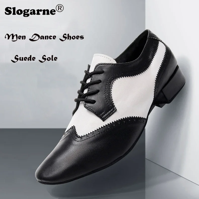 Soft Dance Shoes Men Cow Leather Latin Shoes Male Jazz Tango Waltz Ballroom Dance Wear Stage Show Footwear Sports Casual Shoes