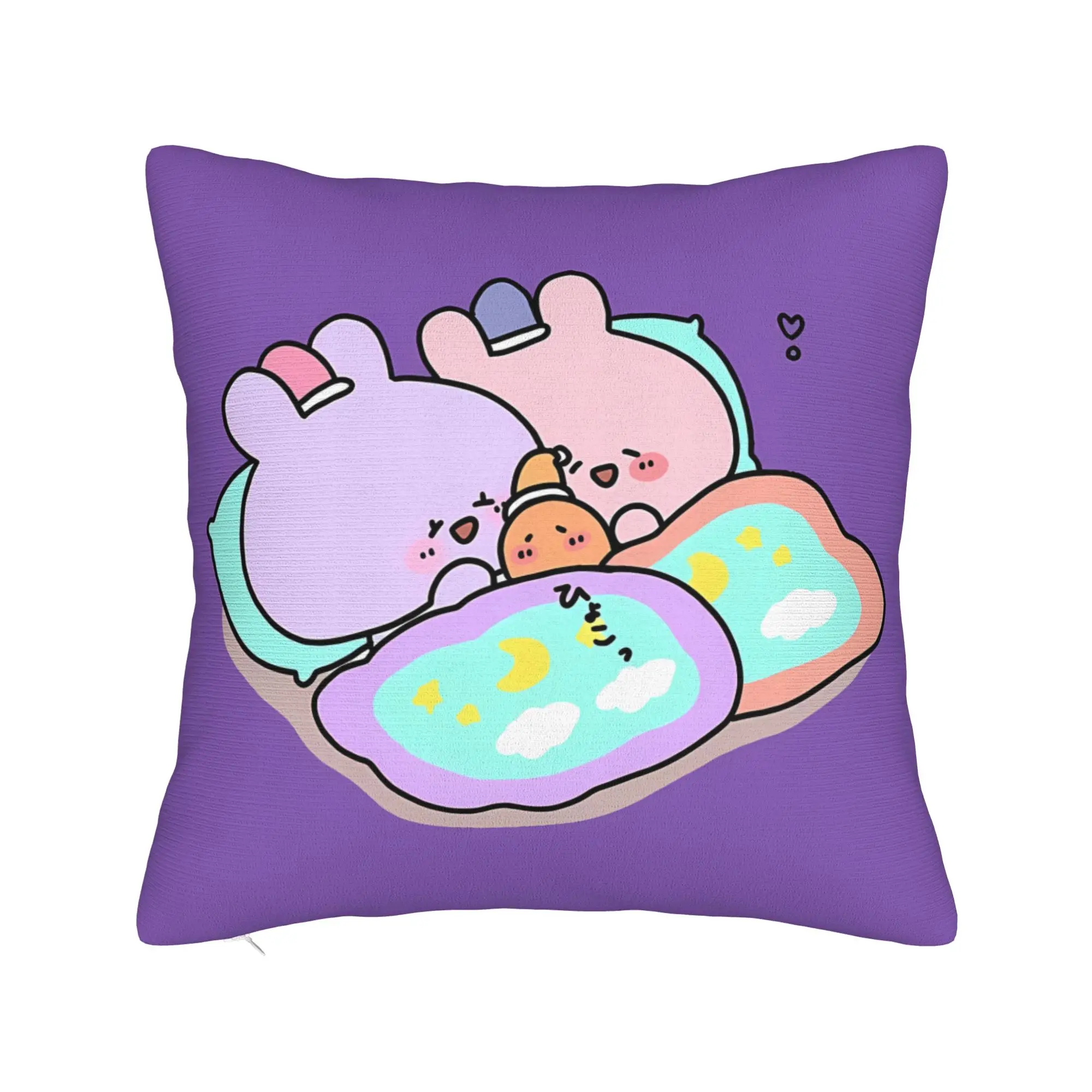 A-Asamimichaan Asleep Cute Asamimi Pillow Case  Square Pillow Cover Vintage Pillowcases For Living Room Chair