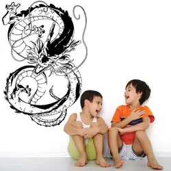 Japanese Anime Wall Sticker Chinese Dragon Wish Amulet Kids Bedroom Dress Up Comic Movie Anime Fan Room Decor Vinyl Decal Gift