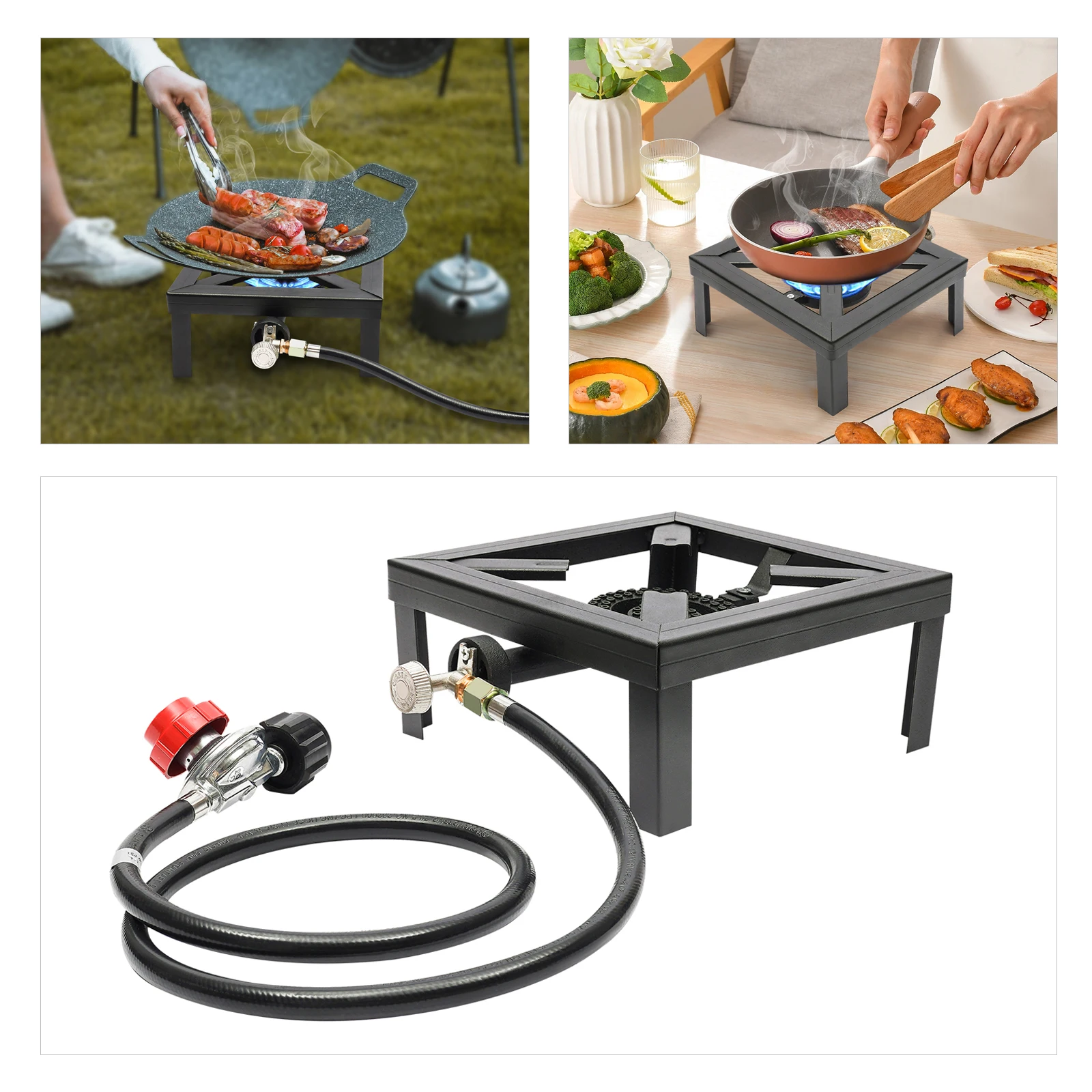 

8000-watt Portable Single Burner Outdoor Gas Stove Propane Cooker with 0-20Psi Regulator for Stir-frying Boiling Steaming