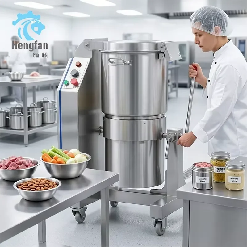 Commercial 60L 380V 11KW Stainless Steel Food Processor Vertical Cutter Mixer Vegetable Cutting Machine Vacuum Bowl Cutter
