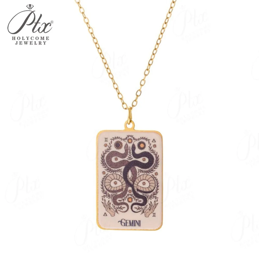 12 Sternzeichen Anhänger Halskette Unisex Design Tarot Schmuck Trendiges Geburtstagsgeschenk für Sie Einzigartige Kollektion im Angebot Großhandelspreis – Detail 17
