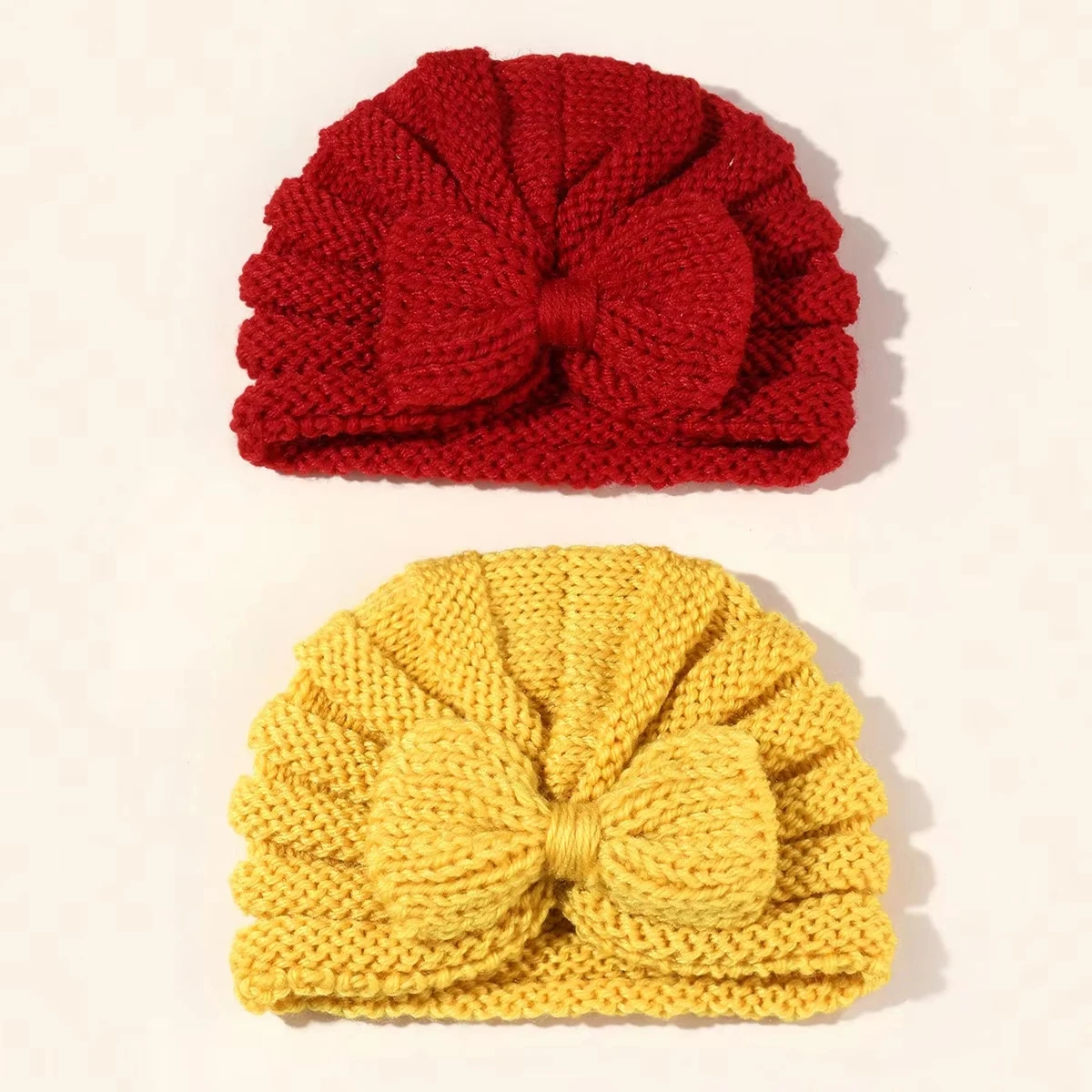 Baby Autumn Winter Keep Warmth Strips Hat Baby Bow Crochet Hook Cute Turban Girl Photograph Wear Hair Accessory Infant Gift