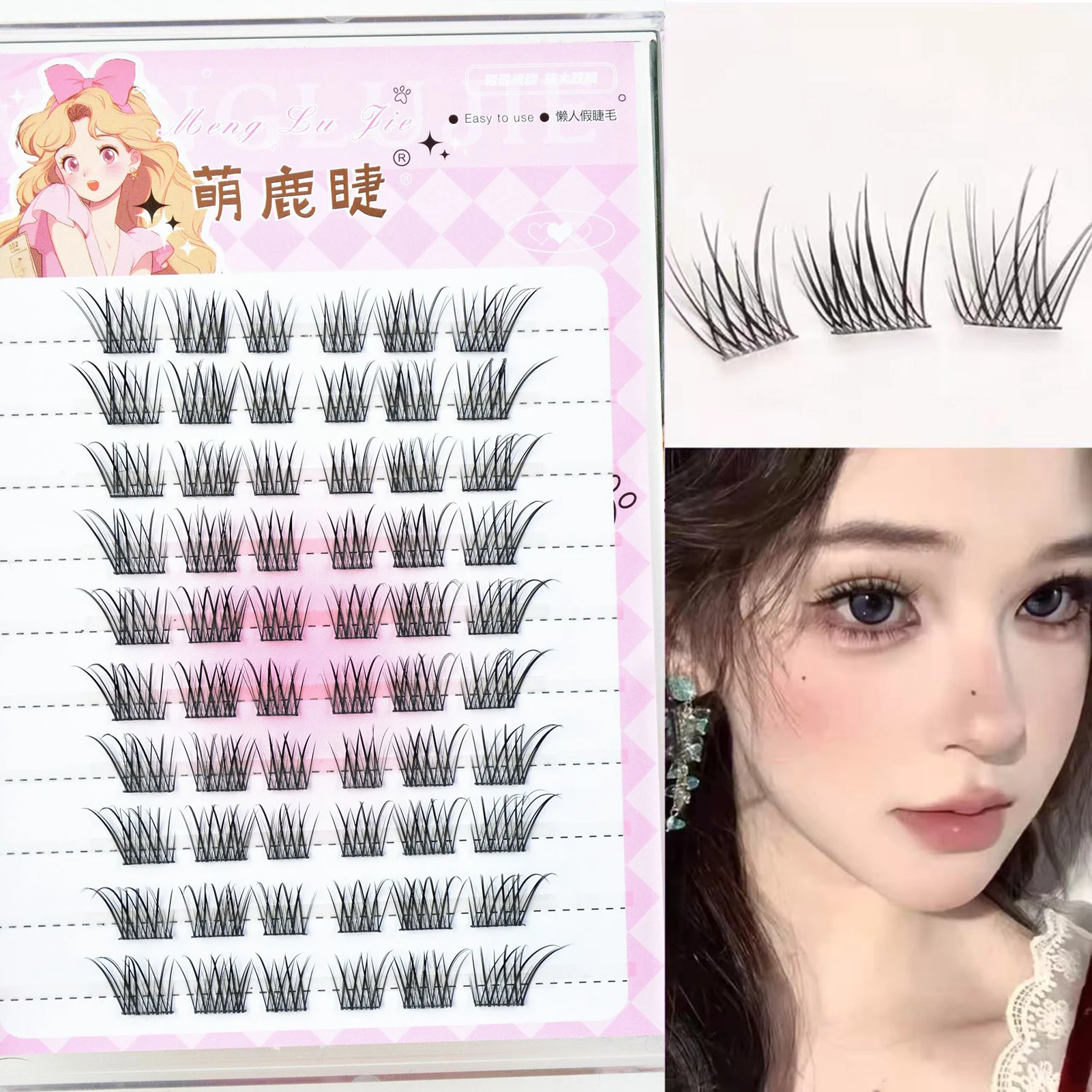 10 صفوف ثلاثية الأبعاد حية كثيفة رمش تمديد مجموعات رقيق الطبيعية تأثيري الثعالب نمط الرموش الصناعية للحياة اليومية أدوات ماكياج #3
