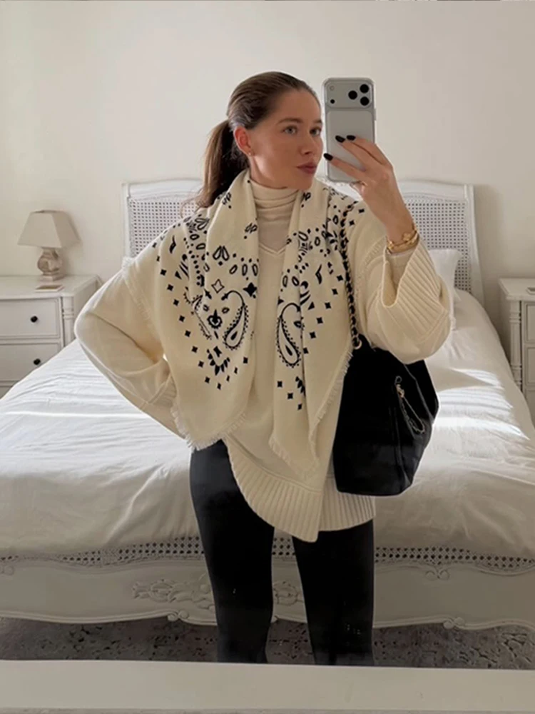 Vintage Paisley Bandana Schal für Damen – Quadratischer Halstuch mit Fransen, vielseitiger Retro-Kopftuch und Haarband 2026