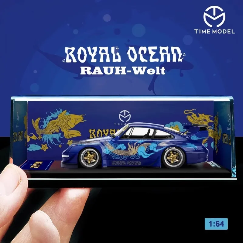 TIME MICRO&MOREART 1:64 car RWB 911 993 Dragonfish Ocean  Alloy car model limited edition toy collection