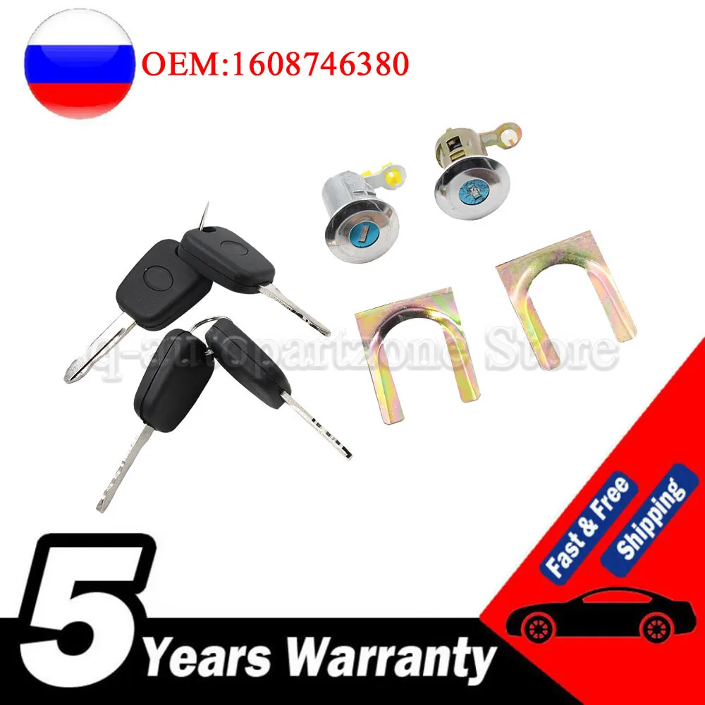 Car Cylinder Door Lock Barrel Key Set 05-14 For Peugeot 107 Citroen C1 Toyota Aygo 9170.Y8 9135S2 9136.T0 1608746380