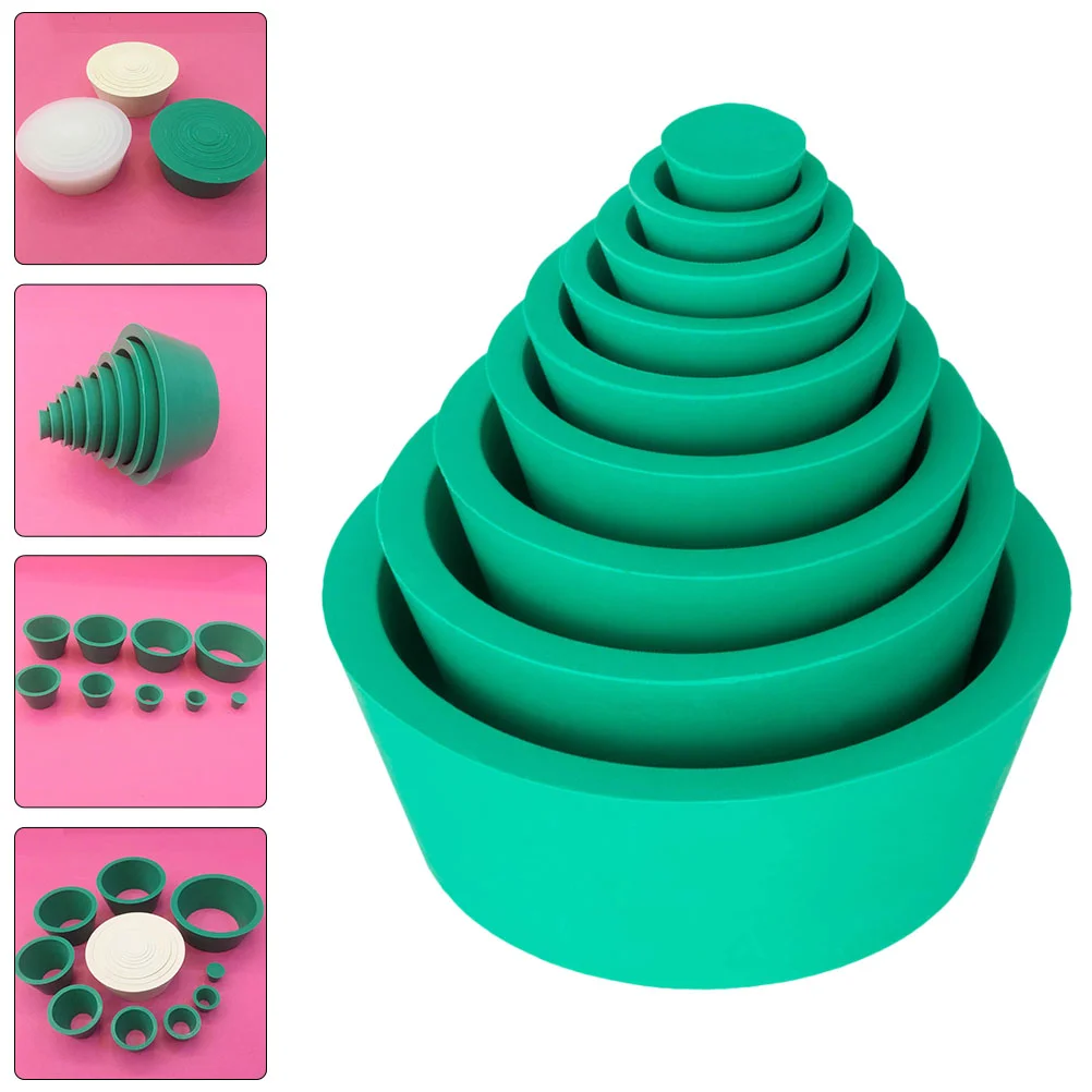 

9 Pcs Suction Bottle Mat Strainer Filter Cone Adapter Smooth Rubber Stopper Tool Single Filtration Assemblies Funnel