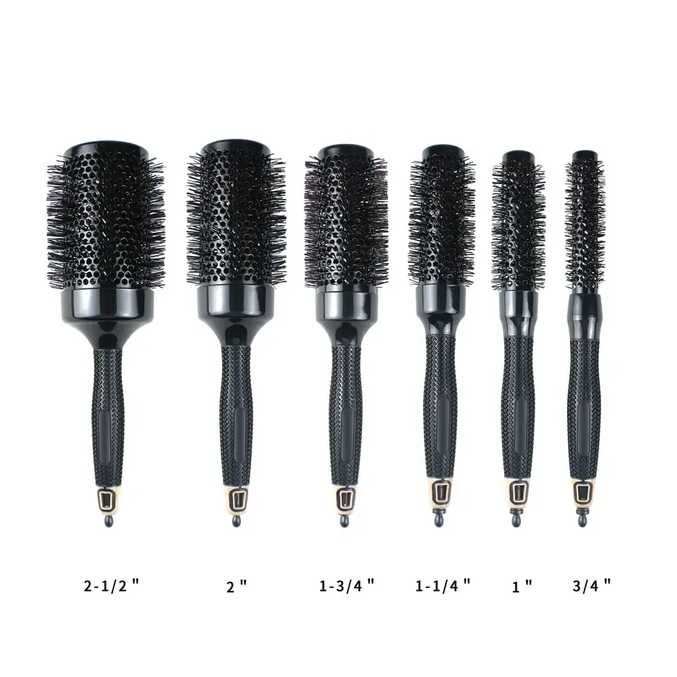 Wholesale High Quality Custom Logo Soft nylon Brush for Salon and home Roll Round Brush Set for Beauty Salon Blower