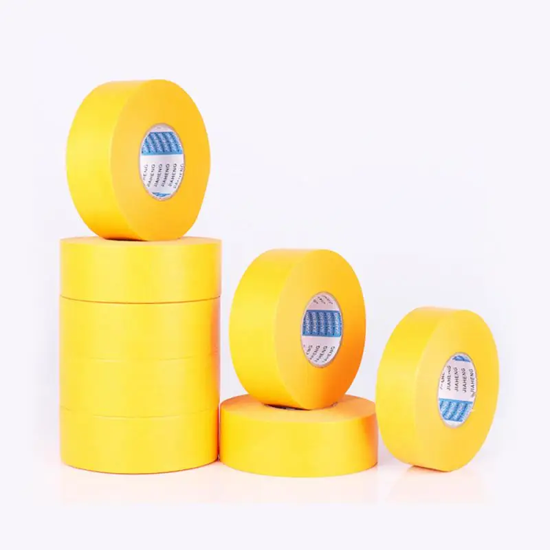 50 Meters Masking Paper Tape High-viscosity Separation Single Side Spray Paint For Decoration Yellow Paper Home Improvements