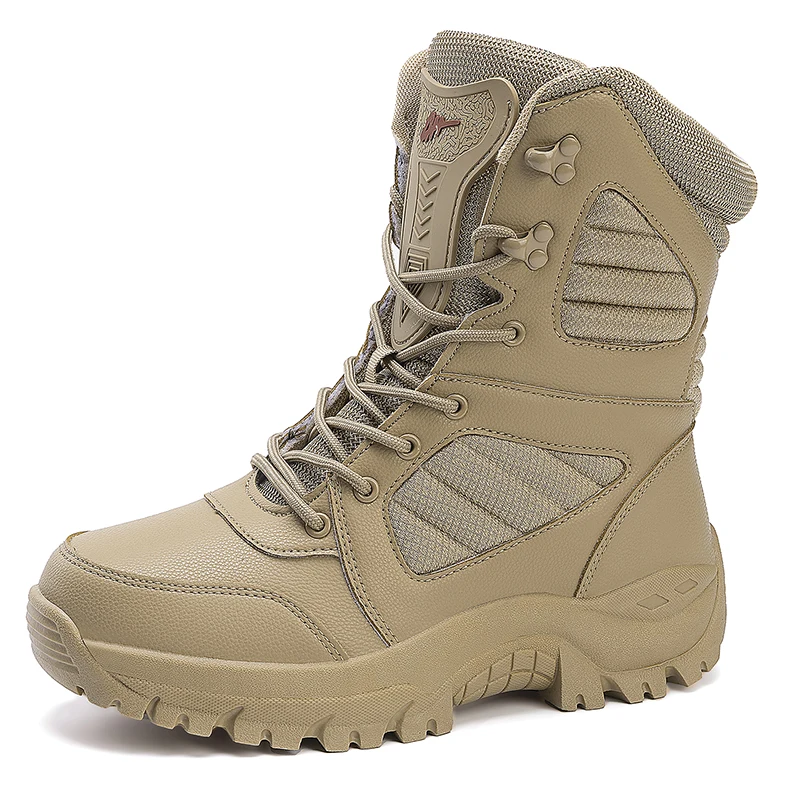 Outdoor High Top Hiking Military Boots, Outdoor Hiking Boots Mens Boots Platform Boots Men Shoes for Men