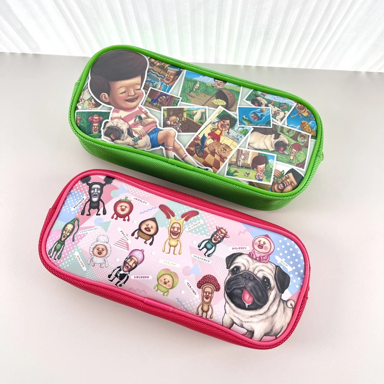 

Cartoon Kobito Pencil Bag Student Funny Double-Sided Zipper Stationery Bag Miscellaneous Storage Bag Friends Christmas Gift