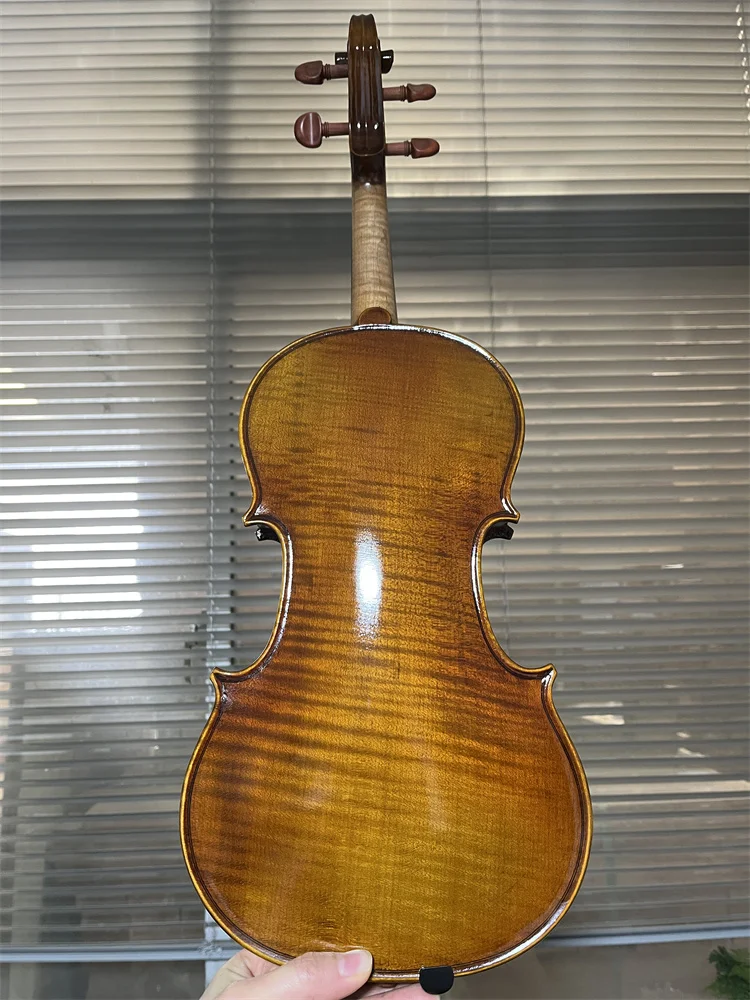 Lady Use One-Piece Back Wood Hand Made Professional 7/8 Size Violin/Fiddle Excellent Musical Instrument w/ Case&Bow A179