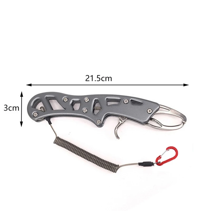 

Fish Tongs Aluminium Stainless Steel Fishing Lip Gripper Hook Portable Angler Tackle Tools Pesca Pliers Fishing Controller Gear