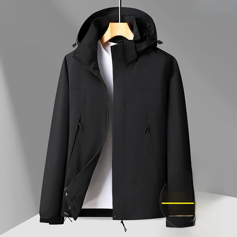 

Men's Autumn Spring Casual Outdoor Windproof Jaet Lightweight Loose Fit Polyester Fiber Stand Sle Removable Hat