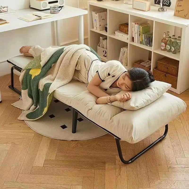 Convertible Folding Sofa Bed Chair | 2-in-1 Nap Chair for Office & Home | Adjustable Backrest Lounge Chair