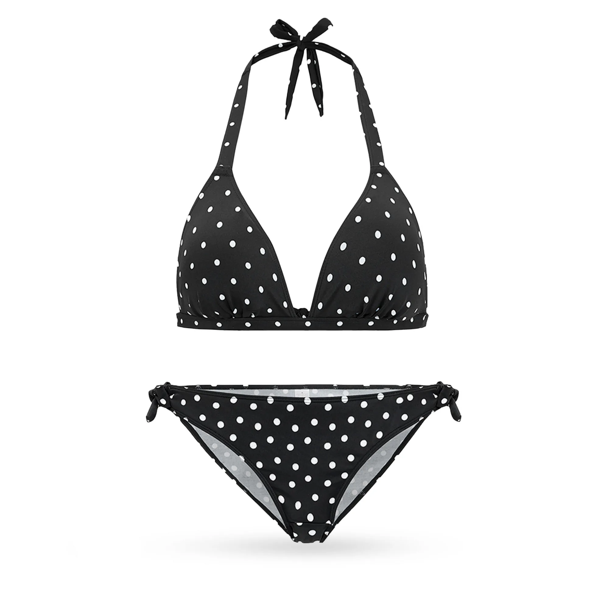 

VANEVER Triangle Bikini Sets, Halter Neck Padded Tie String Wave Point Swimsuits, Sexy Push Up Women Beachwear