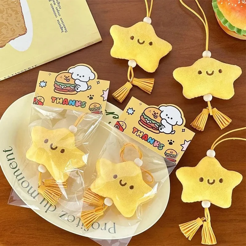 Gift of Yellow Plush Star - Cartoon Bag and Car Key Accessory