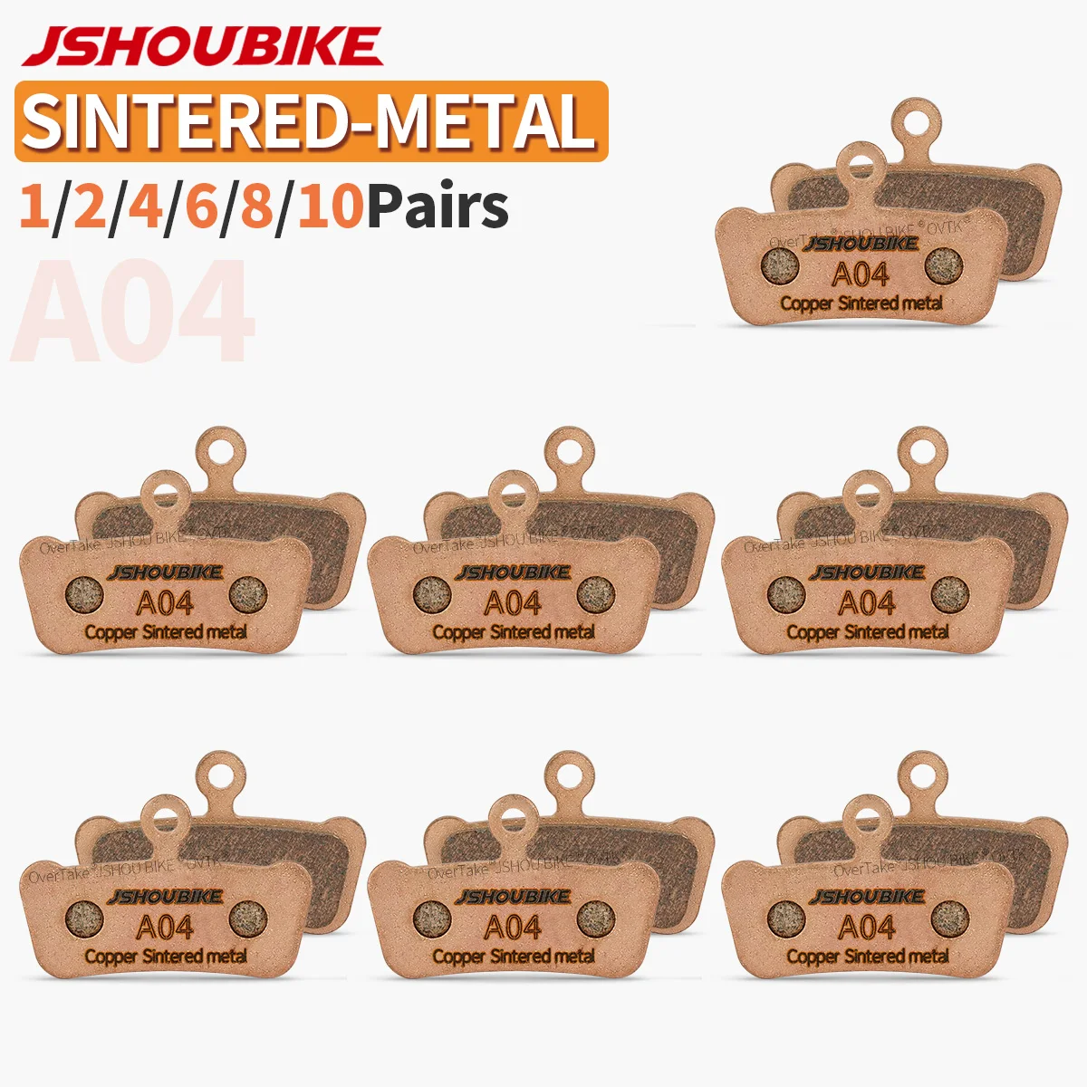 JSHOUBIKE plaquettes de frein hydrauliques en métal fritté pour SRAM G2 Guide Ultimate, RSC, RS, R Avid X0 Trail Elixir Trail, Ultra Class