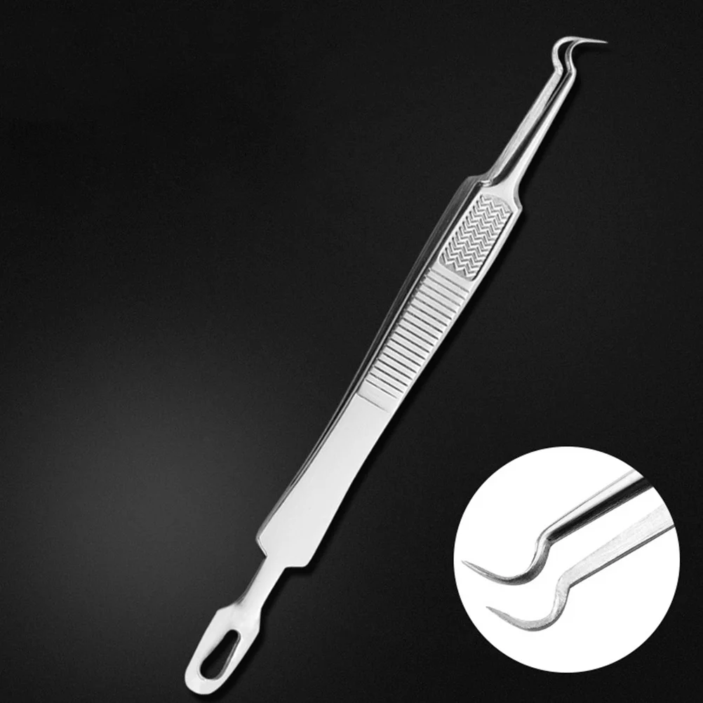 

3Pcs Curved Blackhead Tweezers Kit Stainless Pimple Remover Double Head Design for Blackheads Whiteheads Oil Particles