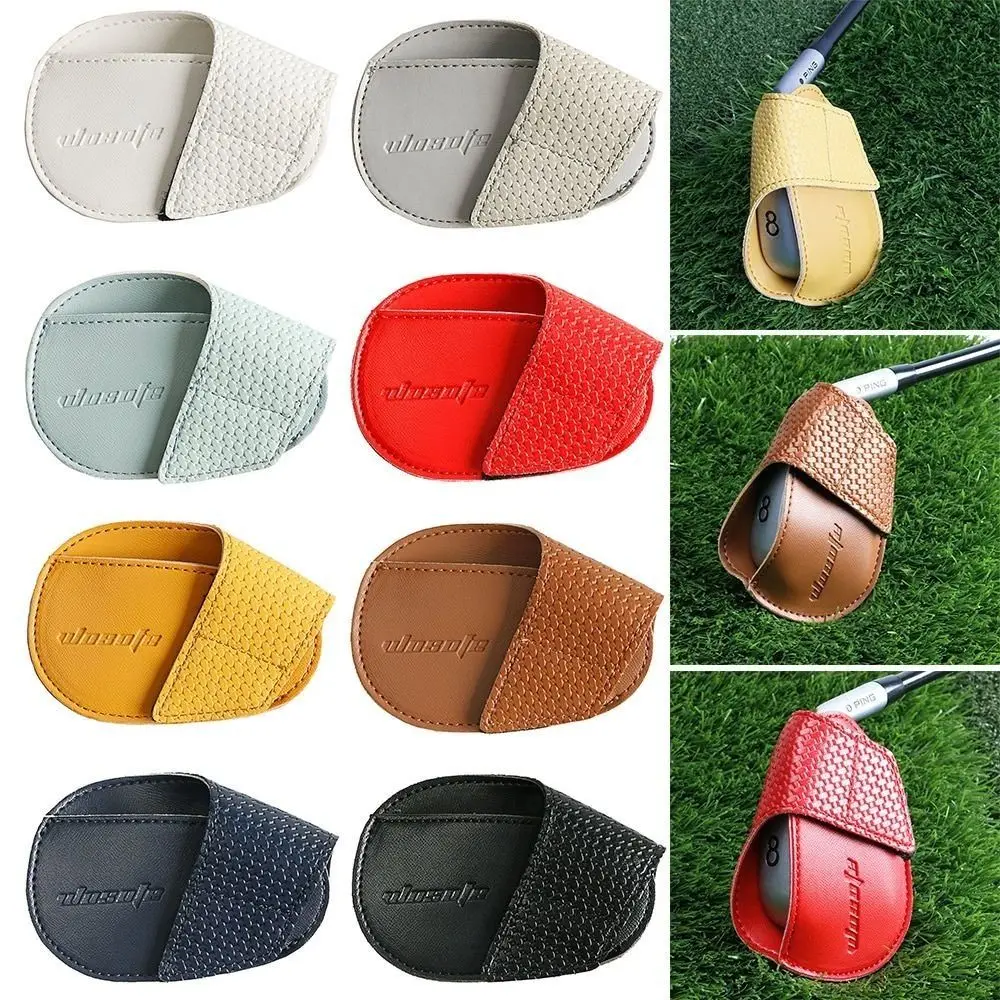 

Чехлы для гольфа из искусственной кожи с утюгом, оборудование для тренировок по гольфу, износостойкий чехол для головы клюшки для гольфа, пыленепроницаемый, водонепроницаемый