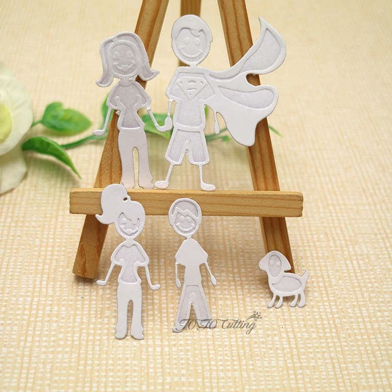 New Family People Gatherings Cutting Dies Scrapbook Greeting Card Embossing Paper Cards Making Tool Blade Punch Stencils Album