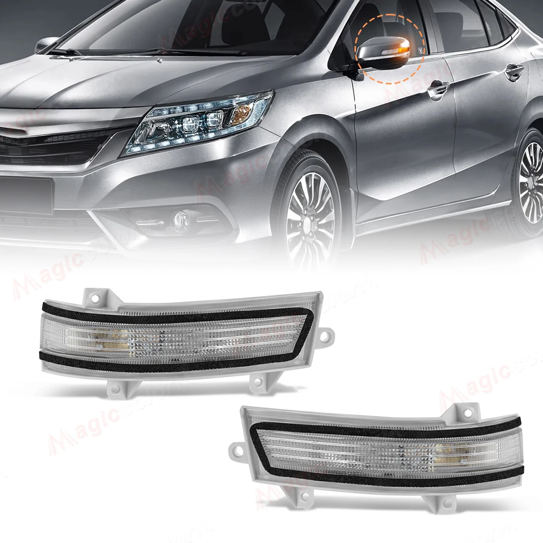 

Amber Side Rear View Mirror LED Rearview Mirror Turn Light For Honda Civic 9th 2012-2015 City 2009-2013 GM2 GM3 JADE 2014-2016