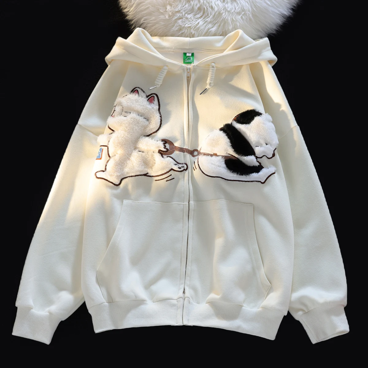 Japanese Cute Cat Cardigan Jacket Women's Autumn 2023 New Student Loose Lazy Chic Couple Sweater