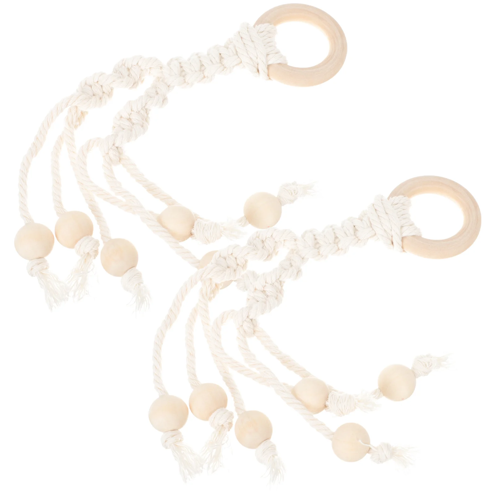 2pcs Banana Hanging Holder Cotton Rope Fruit Hanger Kitchen Storage Vegetable Macrame Basket Under Cabinet Banana Rack Ripens